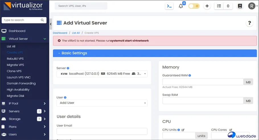 نصب virtualizor