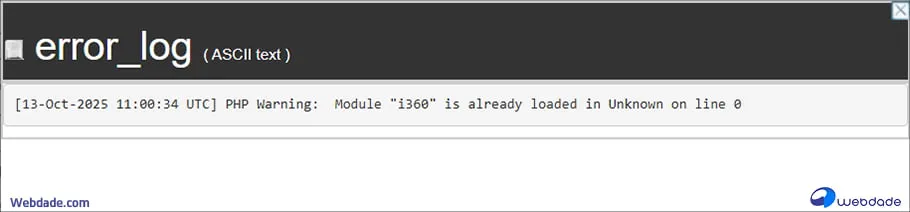 error log چیست