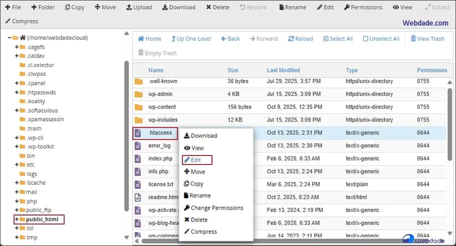 cpanel error log