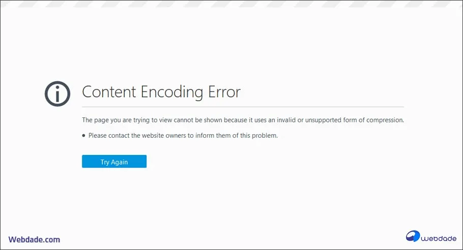 خطای Content Encoding Error