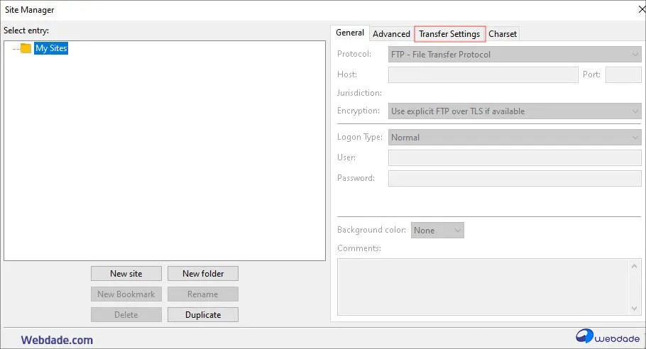 محدودیت اتصال FTP