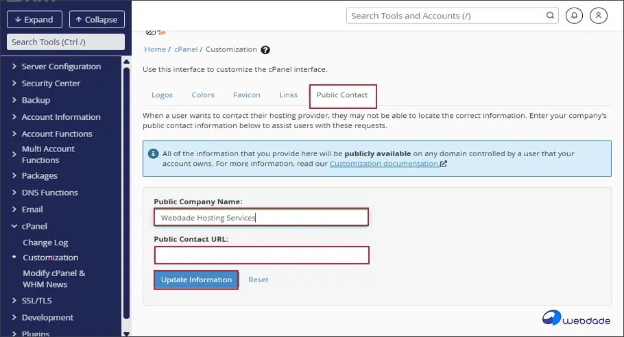 تغییر لوگو سی پنل