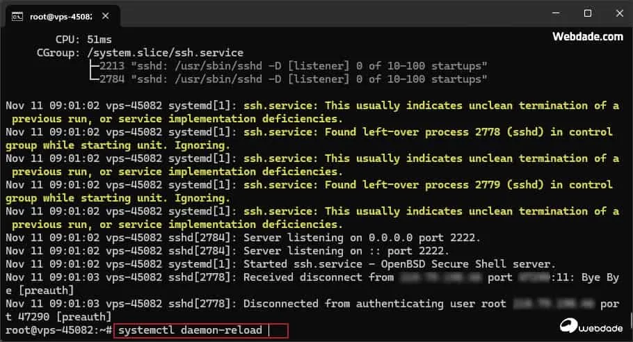  تغییر پورت SSH