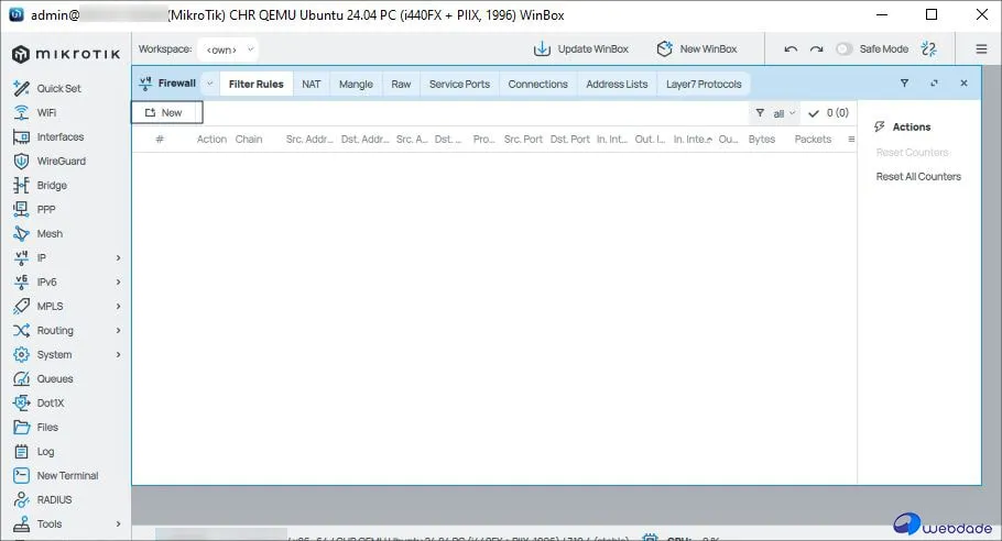 بستن پورت Winbox