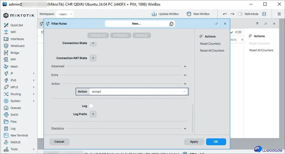 تغییر پورت WinBox