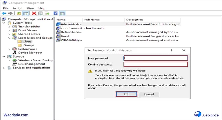 تغییر پسورد VPS ویندوز