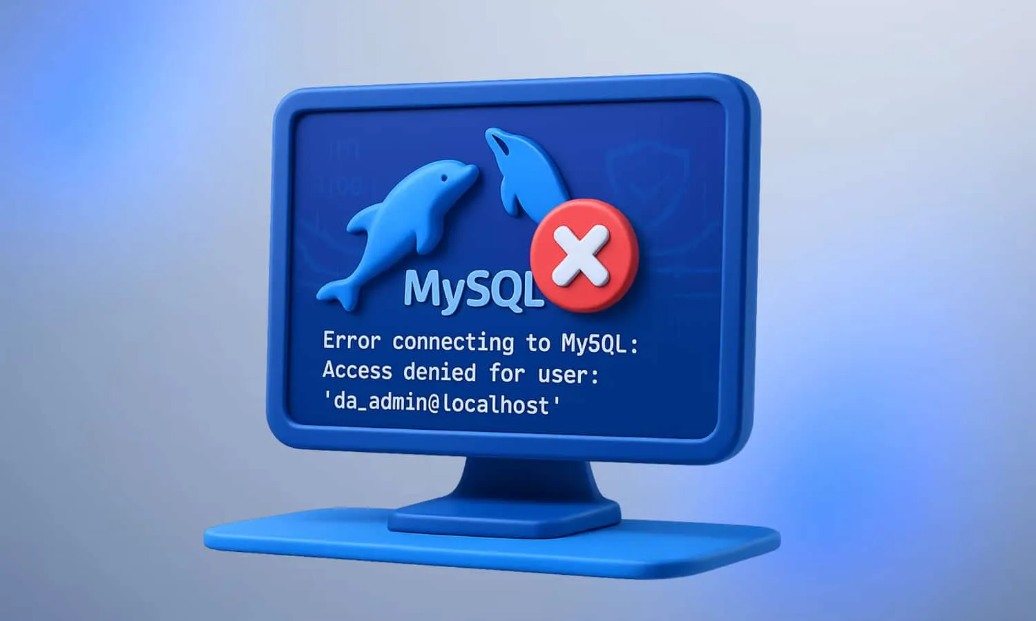 خطا Error connecting to MySQL: Access denied for user: ‘da_admin@localhost