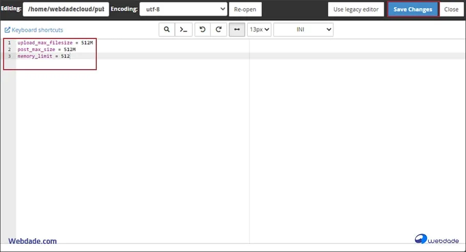 افزایش حداکثر اندازه آپلود در وردپرس