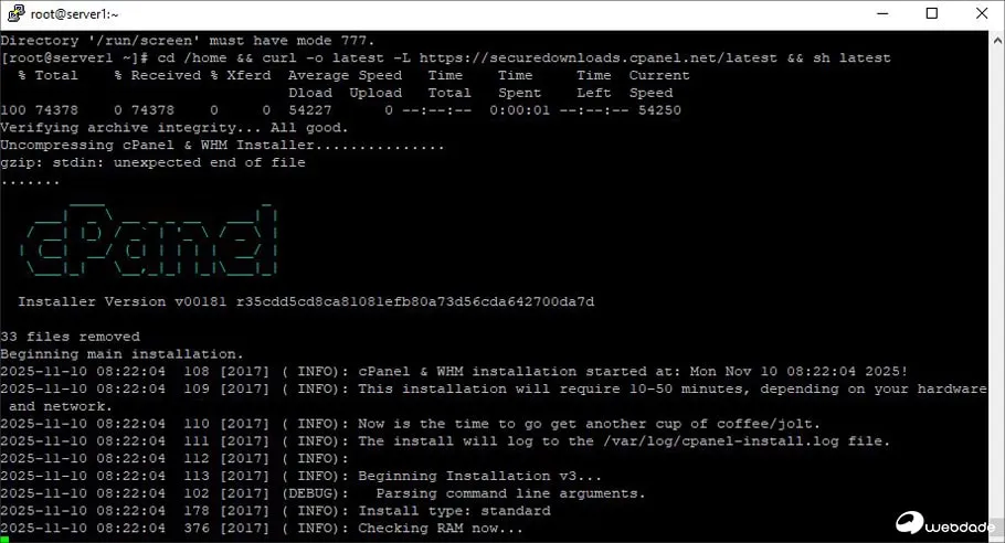 نصب cPanel سرور ایران