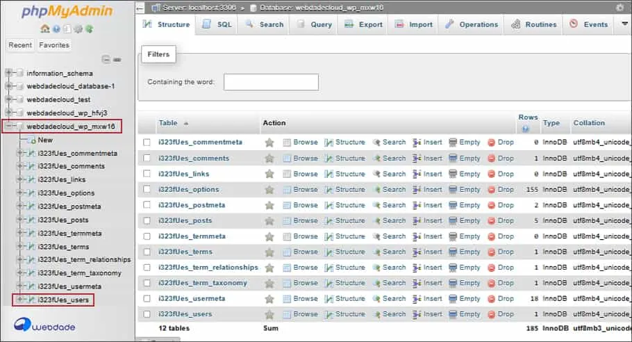 تغییر رمز وردپرس