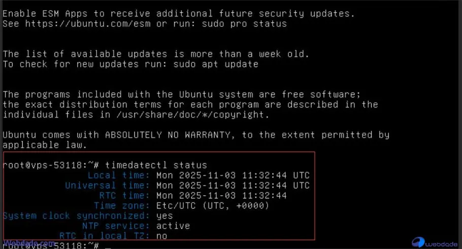 تنظیم ساعت سرور