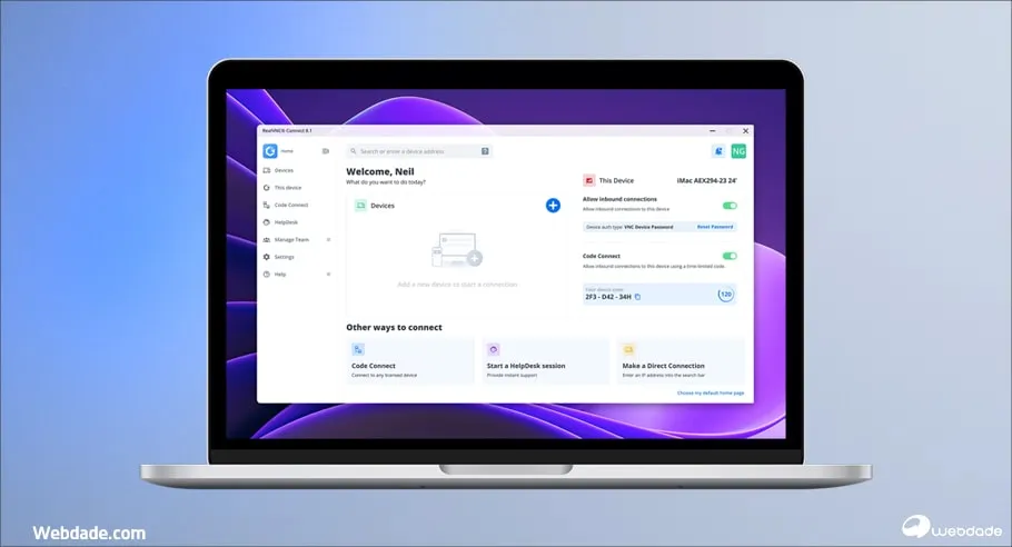 اتصال VNC سرور مجازی