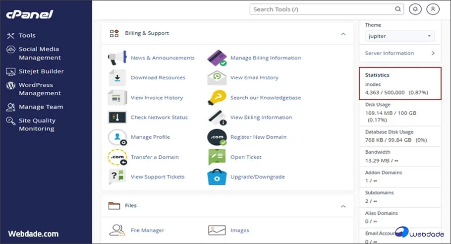 مشکل پر شدن inode