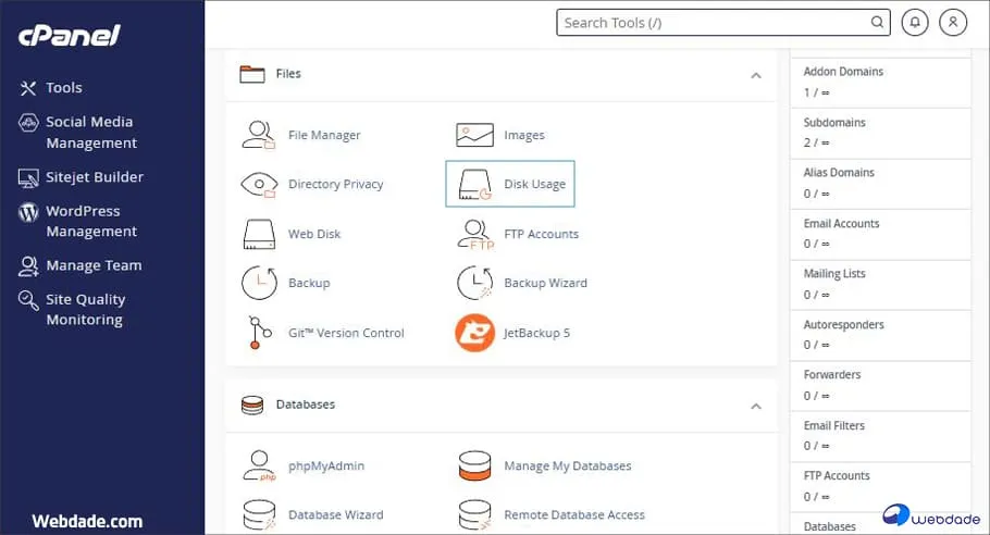 بررسی میزان مصرف هاست در سیپنل