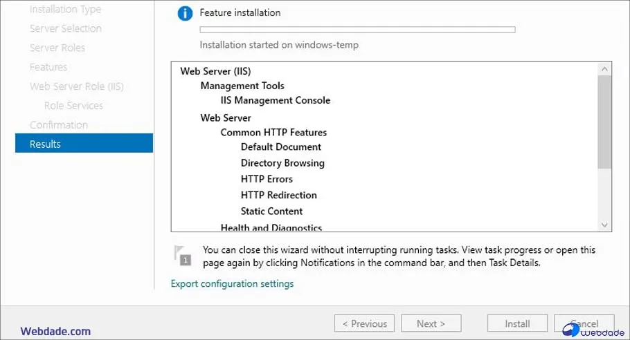 نصب IIS در ویندوز سرور