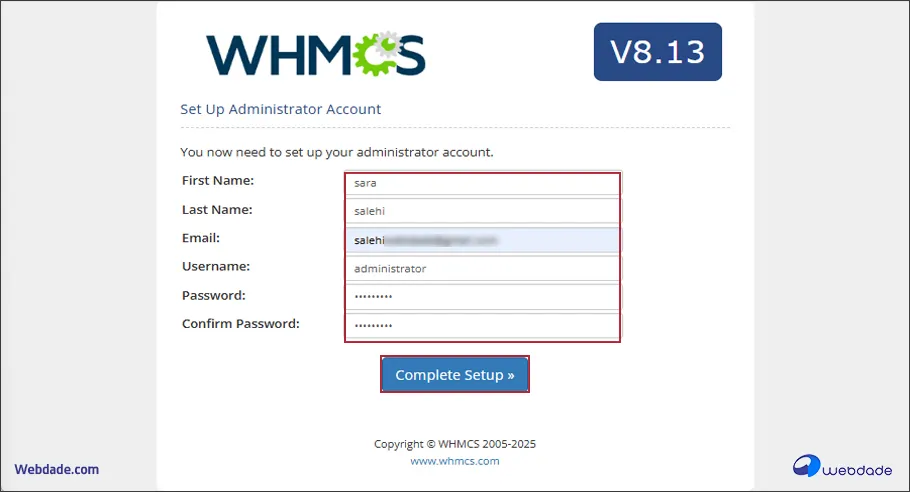 راهنمای نصب WHMCS