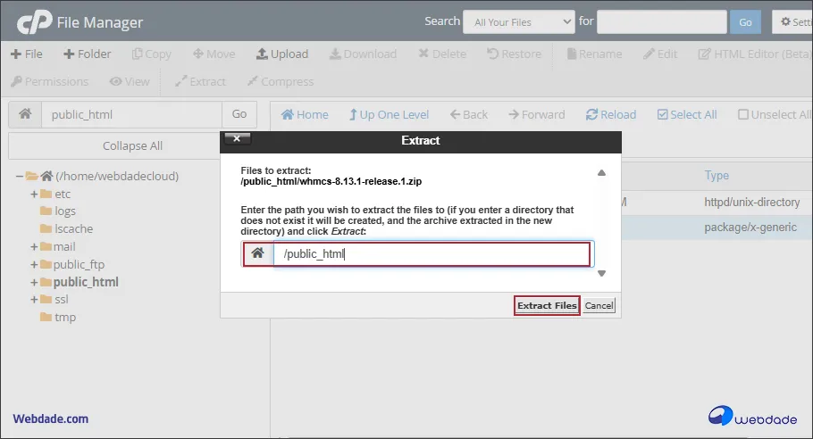 نصب whmcs روی cPanel