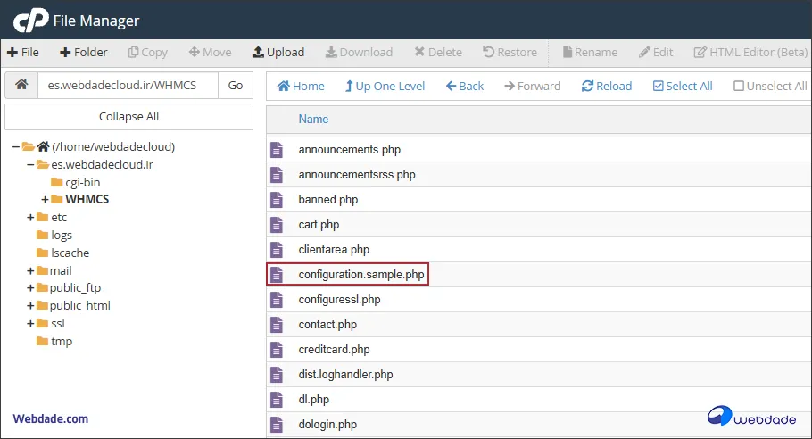 نصب whmcs روی هاست