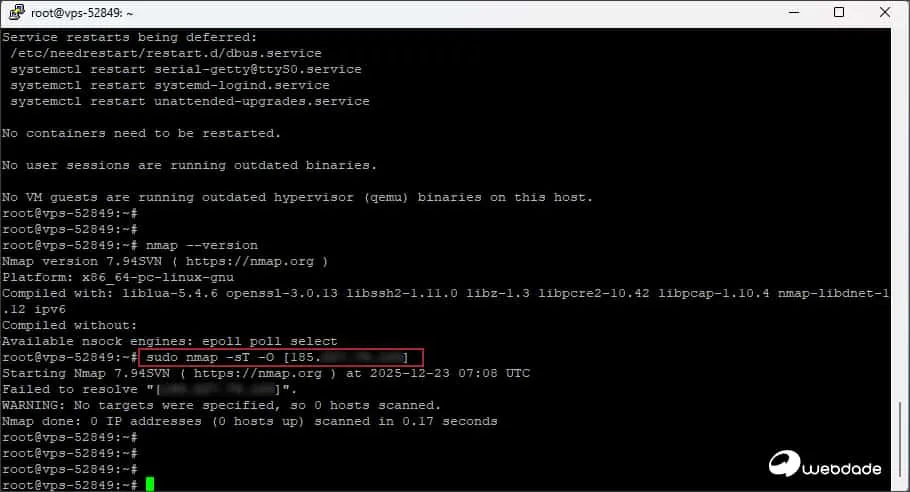 بررسی پورت های باز در لینوکس