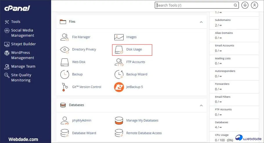 افزایش Inode ها در cPanel