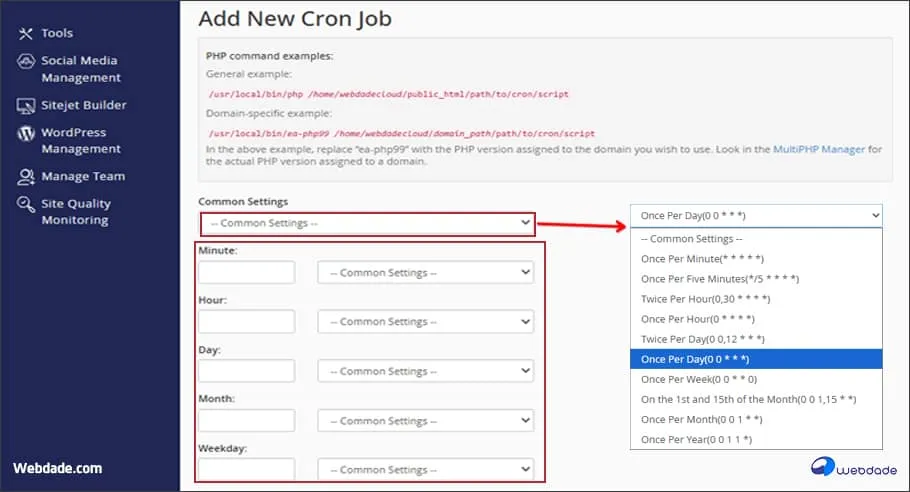 زمانبندی اسکریپت در سرور