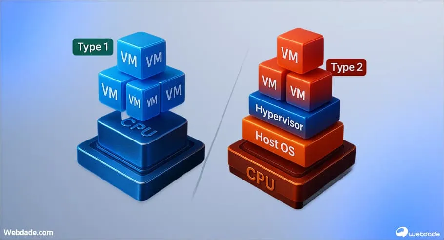 تفاوت Hypervisor نوع ۱ و ۲ چیست