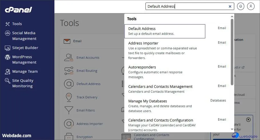 Catch−All برای دامنه و مدیریت ایمیل