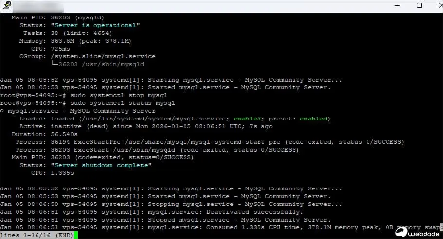 تغییر مسیر دیتابیس MySQL در لینوکس