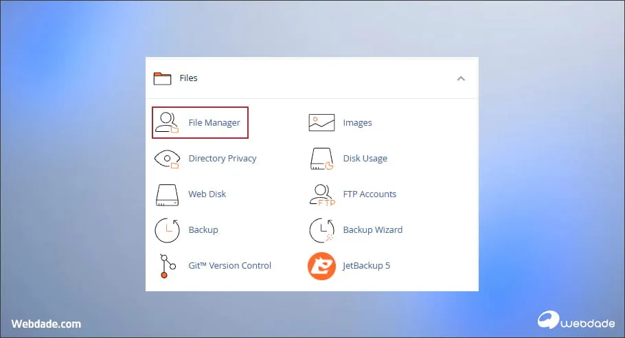 File Manager در سی پنل