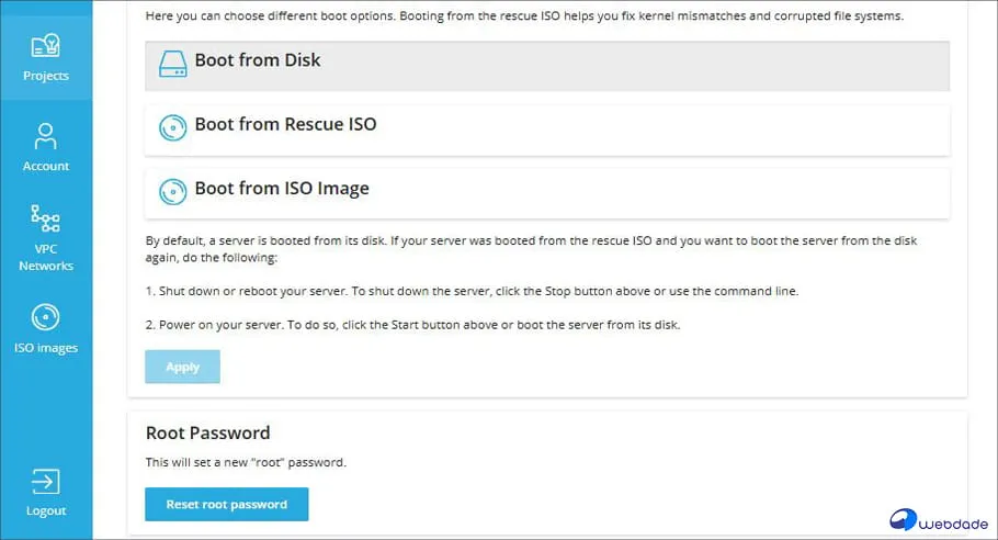 مدیریت پنل ابری سرور مجازی