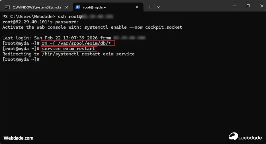 رفع خطا retry time not reached در دایرکت ادمین