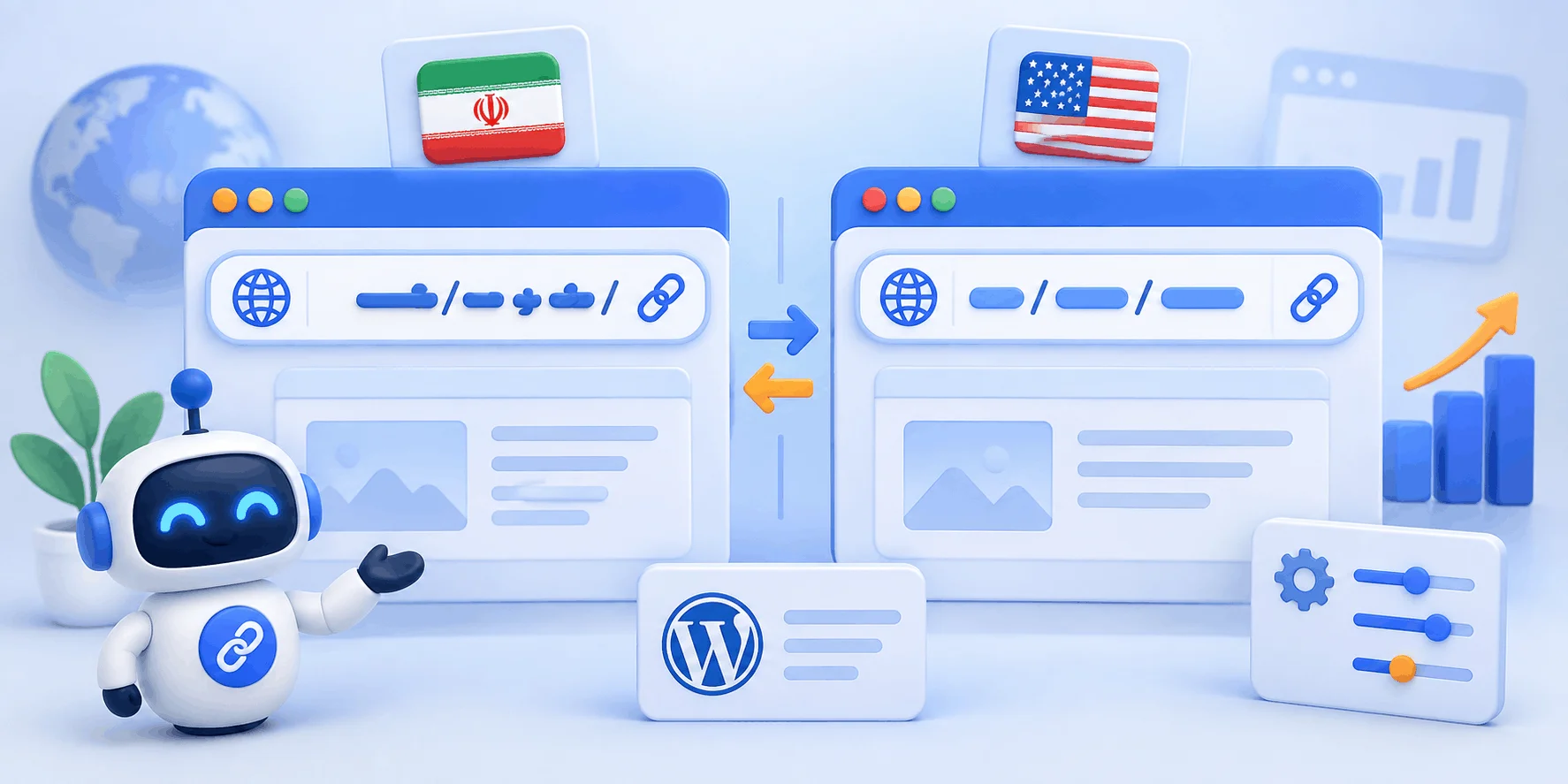 نمونه پیوند یکتا فارسی و انگلیسی در نوار آدرس مرورگر نمونه پیوند یکتا فارسی و انگلیسی در نوار آدرس مرورگر