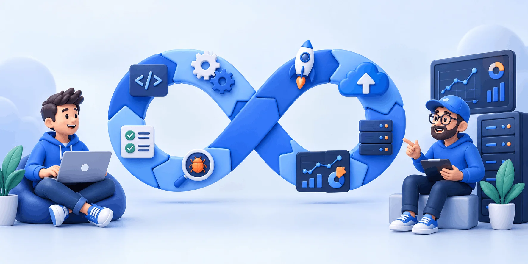 DevOps چیست؛ نمودار چرخه بینهایت دواپس و همکاری تیم توسعه و عملیات DevOps چیست؛ نمودار چرخه بینهایت دواپس و همکاری تیم توسعه و عملیات
