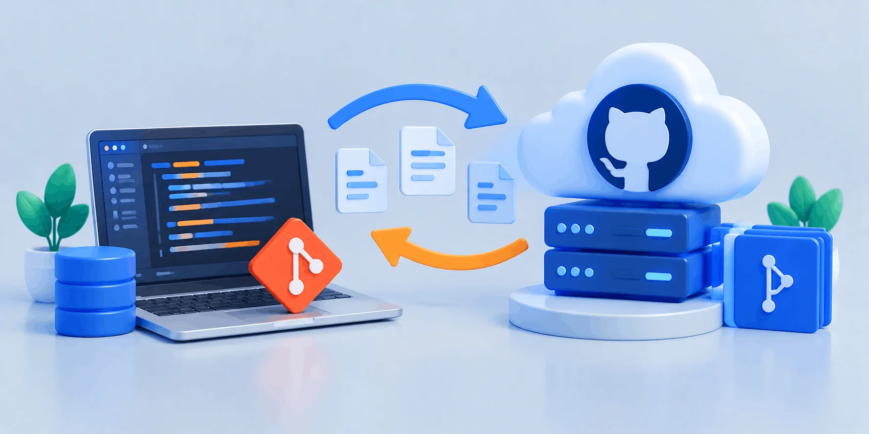 گیت هاب چیست؛ نمودار تفاوت Git روی کامپیوتر و GitHub بهعنوان میزبان آنلاین مخزن کد گیت هاب چیست؛ نمودار تفاوت Git روی کامپیوتر و GitHub بهعنوان میزبان آنلاین مخزن کد