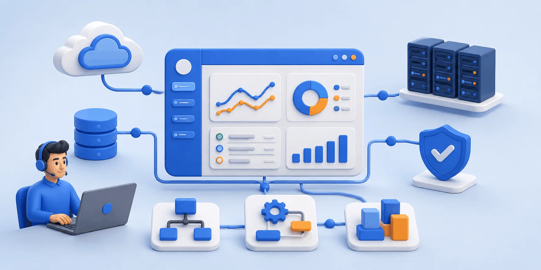 MSP چیست؛ نمودار مدیریت از راه دور زیرساخت فناوری اطلاعات توسط ارائهدهنده خدمات مدیریتشده ChatGPT Image Aug 19 2026 10 11 56 AM 1 MSP چیست؟ راهنمای خدمات مدیریتشده IT در 2026