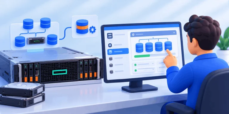 3D RAID Management Workspace 1 آموزش RAID بندی سرور HP با Smart Storage Administrator 2026