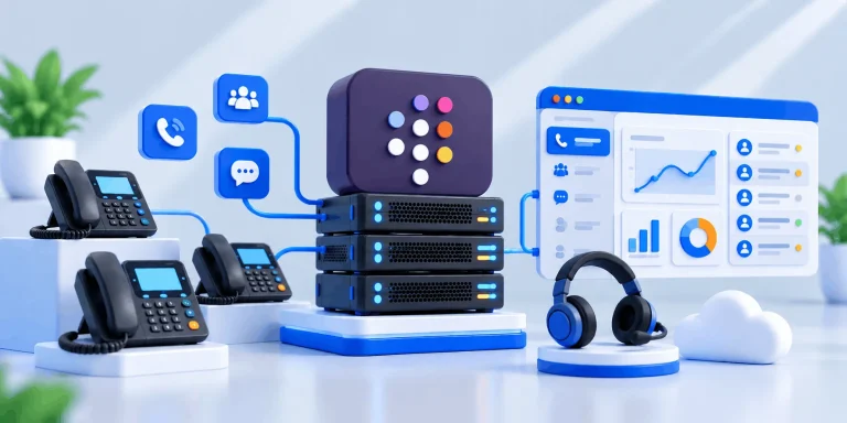 3D Telecom Server and Dashboard Scene 1 Issabel چیست؟ آموزش نصب ایزابل 5 روی سرور در 2026