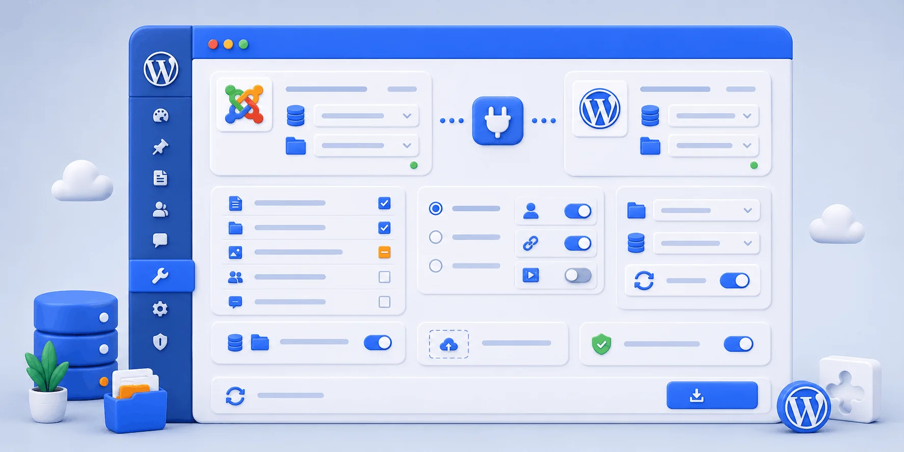 صفحهی تنظیمات افزونه FG Joomla to WordPress در ابزار درونریزی وردپرس صفحهی تنظیمات افزونه FG Joomla to WordPress در ابزار درونریزی وردپرس