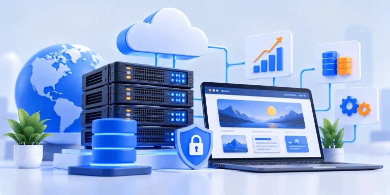 Cloud Hosting Technology Showcase 1 سرور سایت چیست؟ راهنمای انتخاب و هزینه در 2026