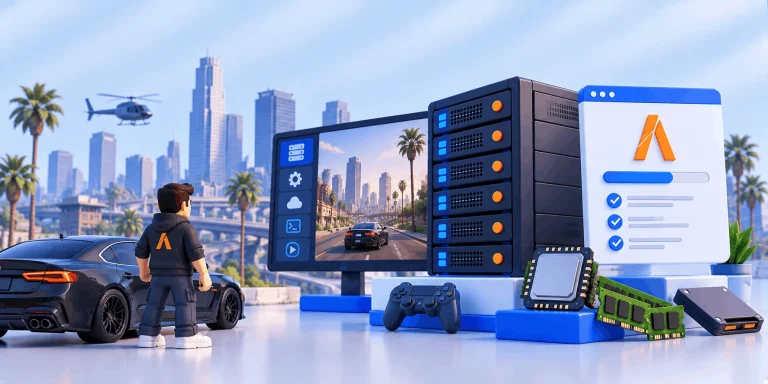 FiveM City Server Setup Scene 1 ساخت سرور FiveM؛ مشخصات سخت‌افزار و آموزش نصب 2026
