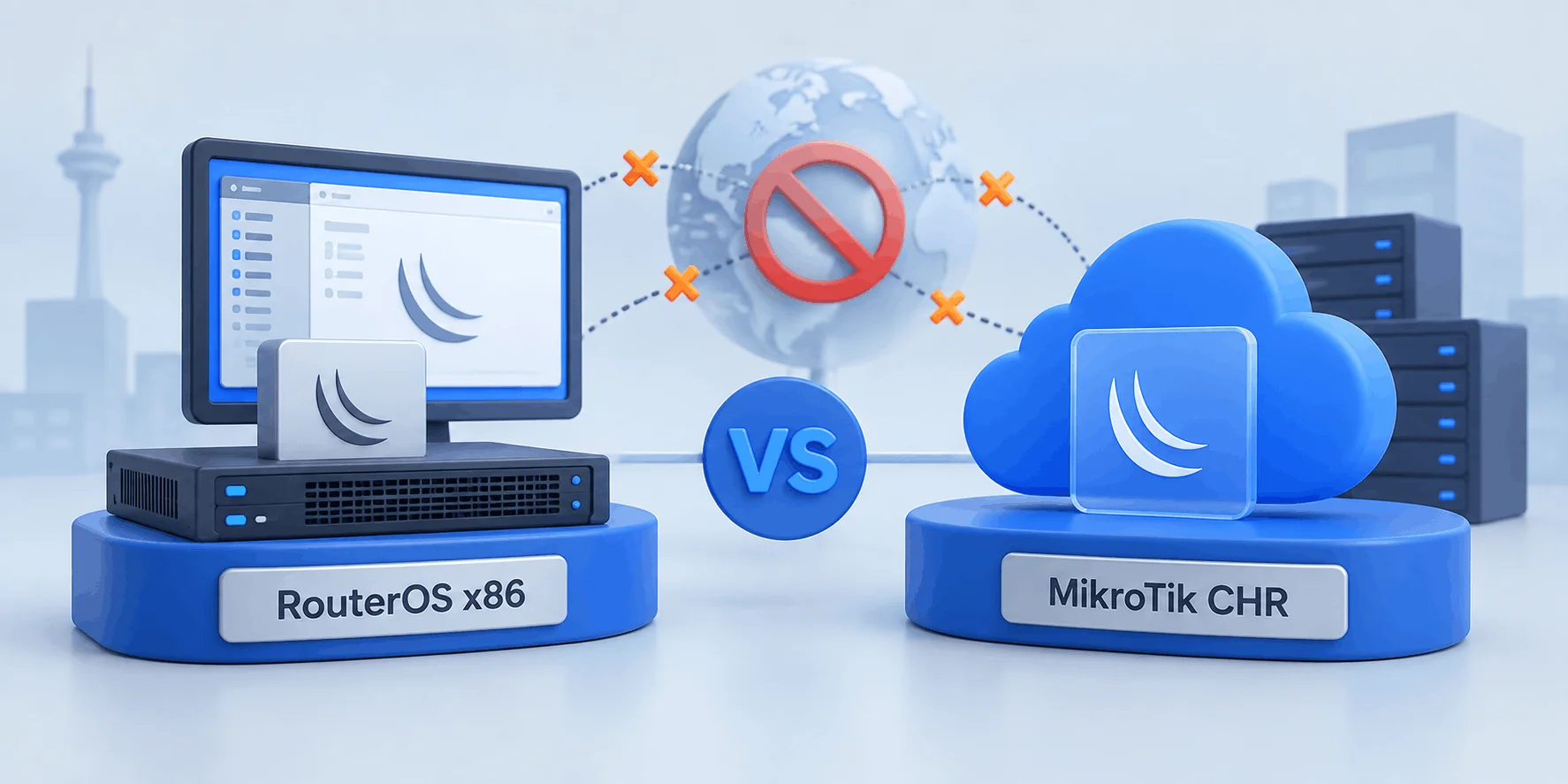مقایسه لایسنس RouterOS x86 و MikroTik CHR در شرایط تحریم مقایسه لایسنس RouterOS x86 و MikroTik CHR در شرایط تحریم