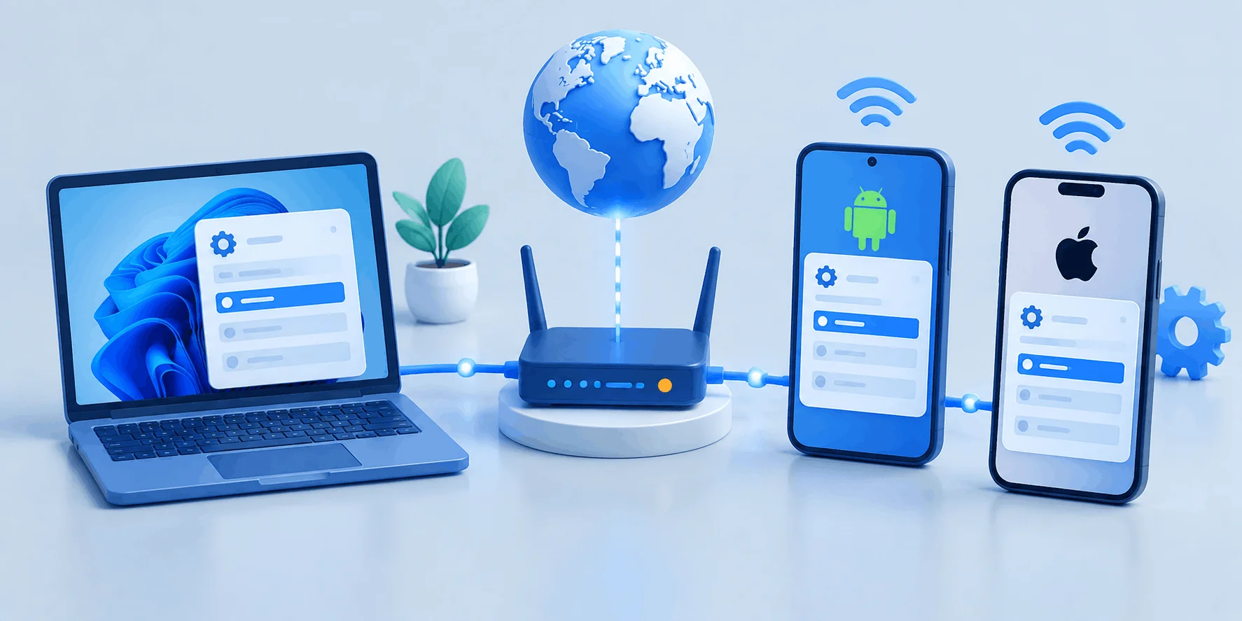 مراحل تصویری تنظیم IP ثابت در ویندوز و گوشی اندروید و آیفون مراحل تصویری تنظیم IP ثابت در ویندوز و گوشی اندروید و آیفون