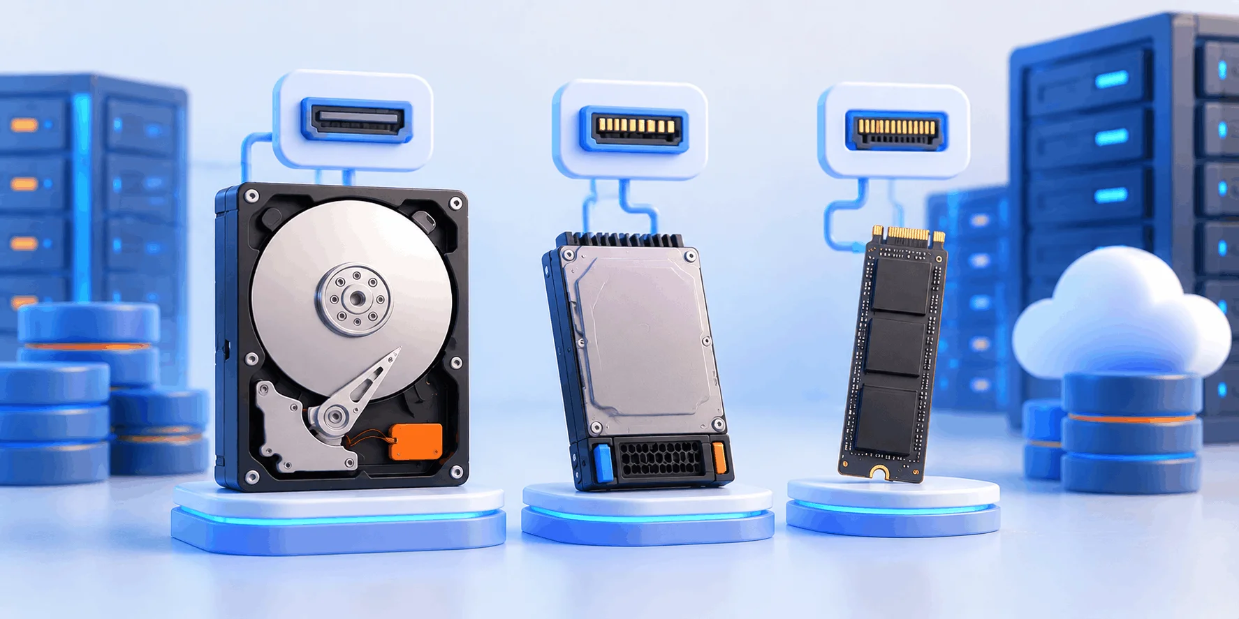 انواع درایو سرور: SATA، SAS و NVMe انواع درایو سرور: SATA، SAS و NVMe