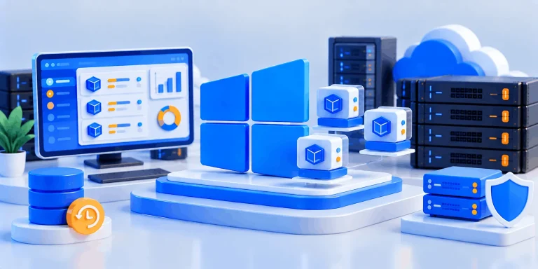 Matte Windows Cloud Infrastructure Scene Hyper V چیست؟ راهنمای Hyper-V برای ویندوز سرور در 2026