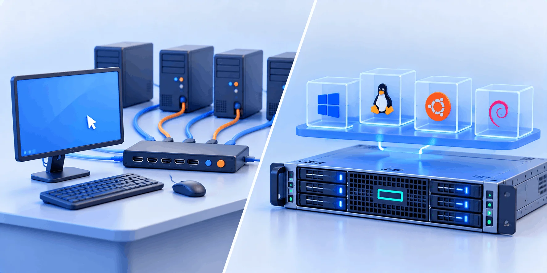 KVM چیست؟ از سوئیچ KVM تا مجازیسازی KVM در 2026