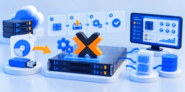 Virtualization Server Installation Workflow نصب Proxmox روی سرور اختصاصی؛ آموزش گام‌به‌گام 2026