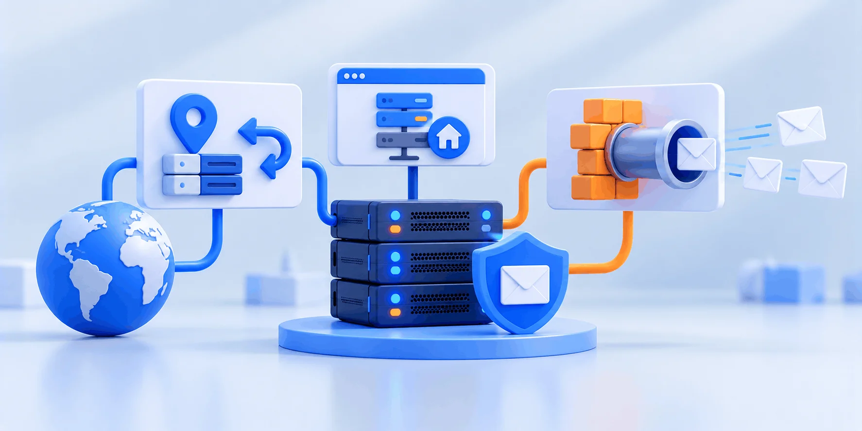 پیشنیاز شبکه: رکورد PTR، نام hostname و پورت 25
پیشنیاز شبکه: رکورد PTR، نام hostname و پورت 25
