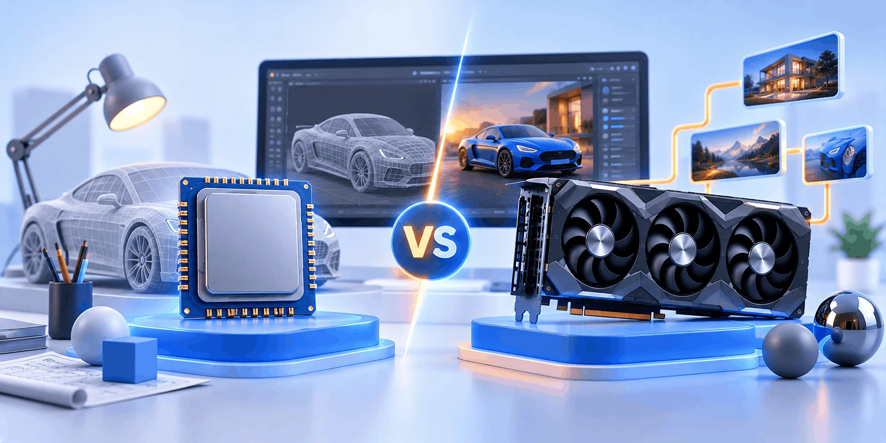 رندر با CPU یا رندر با GPU؛ کدام برای پروژه شما مناسب است؟ رندر با CPU یا رندر با GPU؛ کدام برای پروژه شما مناسب است؟