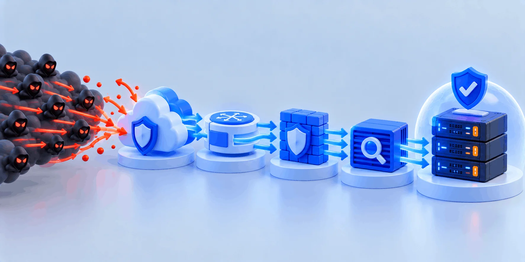 لایههای محافظت DDoS؛ از شبکه بالادستی تا خود سرور لایههای محافظت DDoS؛ از شبکه بالادستی تا خود سرور