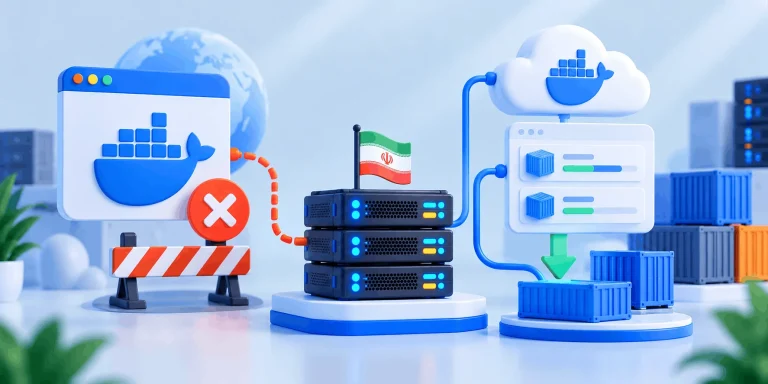 Docker Mirror Bypass in Iran 1 تحریم داکر هاب؛ رفع خطای 403 و دانلود ایمیج روی سرور ایران